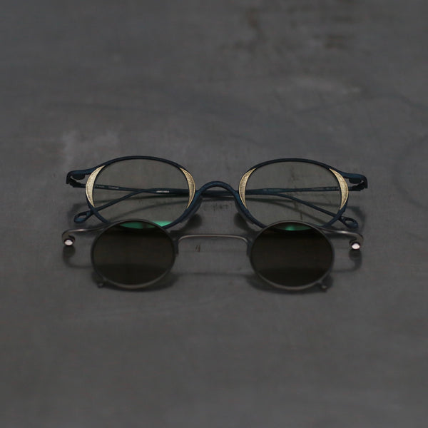 Rigards x ZIGGY CHEN RG1943ZC Titanium Magnetic Clip-On Sunglasses (RG-RG1943ZC-WYJHTMQTJL) Midnight & Gold Frame, Gray Frame, Clear Lenses + Bronze Gradient Lenses